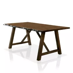 Lyoth Live Edge Top Trestle Base Dining Table Walnut - HOMES: Inside + Out
