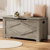 39.4" Storage Chest, Wooden Toy Storage Bench, Lift-Top Large Toy Chest with Safety Hinge for Entryway, Living Room, Bedroom - 3 of 4