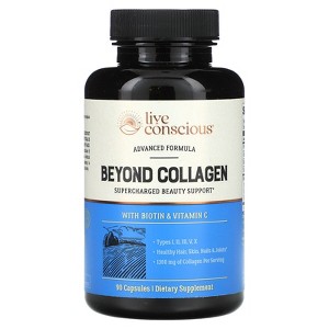 Live Conscious Beyond Collagen, With Biotin & Vitamin C, 90 Capsules - 1 of 4
