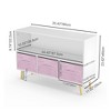 Childrens Bookshelf 4 Cubby Toy Storage Organizer with Collapsible Fabric Drawers, Kids Bookcase Book Display for Kids Room, Playroom and Nursery - 2 of 4