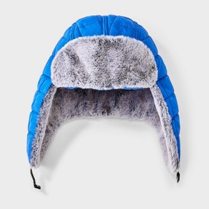 Boys' Puffer Quilted Tapered Hat - Cat & Jack™ Blue - 1 of 3