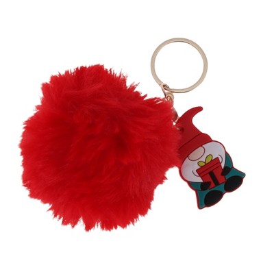 Unique Bargains Christmas Keychain with Double Ring and Lobster Clasp PVC Alloy 2.76" 1 Pc