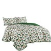 Marcielo 3 Pcs Christmas Ornaments & Evergreen Print Bedspread Set - 2 of 4