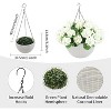 GAOMON 2 Set Artificial Outdoor Geraniums Flowers with Brown Basket, 12 Pcs Geraniums Flowers for Christmas - 2 of 4
