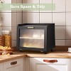 Double Layer Bread Box for Kitchen Counter, Large Capacity Bread Box, Bamboo Bread Storage Container, Farmhouse Bread Storage Bin with Acrylic Clear - 4 of 4