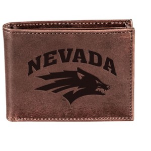 Evergreen NCAA Nevada Wolf Pack Brown Leather Bifold Wallet Officially Licensed with Gift Box - 1 of 1