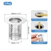 Unique Bargains Stainless Steel Anti-Odo Bathroom Hair Catcher Floor Drain Strainer - 2 of 4
