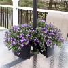 Auldhome Design Enamelware Umbrella Planter for Patio Table with Umbrella Hole Black - 4 of 4