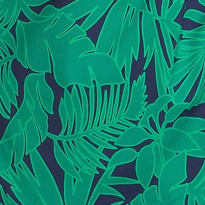 navy/emerald palm foliage