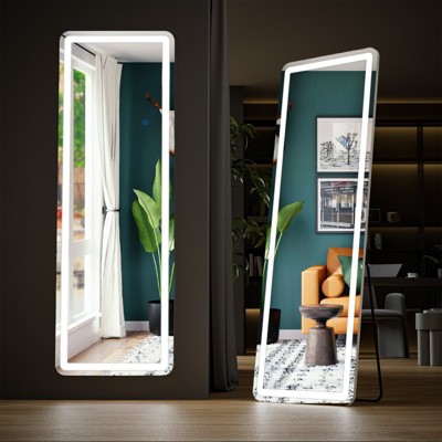 GlasFlength Full Length Mirrors, Freestanding Mirror, Large  Floor Standing Mirror, for Living Room, Bedroom, Dressing Room, Clear, 64"*21"*1.5"