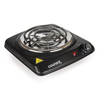 Courant 1000 Watts Portable Single Electric Burner, Stainless Steel Design