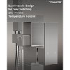 YAWWALK Double Handle Floor-Mounted Freestanding Tub Faucet with Hand Shower - 3 of 4