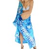 LA LEELA Women's Summer Bikini Wraps Sarong Cover up Wrap Skirt Bathing suit Swimwear Swimsuit Beach Coverup for Women One Size White, Seashell - 2 of 4