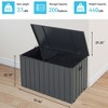 Gulches 200 Gallon Metal Outdoor Storage Box, Gray, Lockable Waterproof Patio Deck Box with Oxford Fabric Bag - 3 of 4