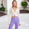 Anna-Kaci Active Women's Cropped Zip-Up Active Jacket with Ribbed Details and Thumb Holes - 4 of 4