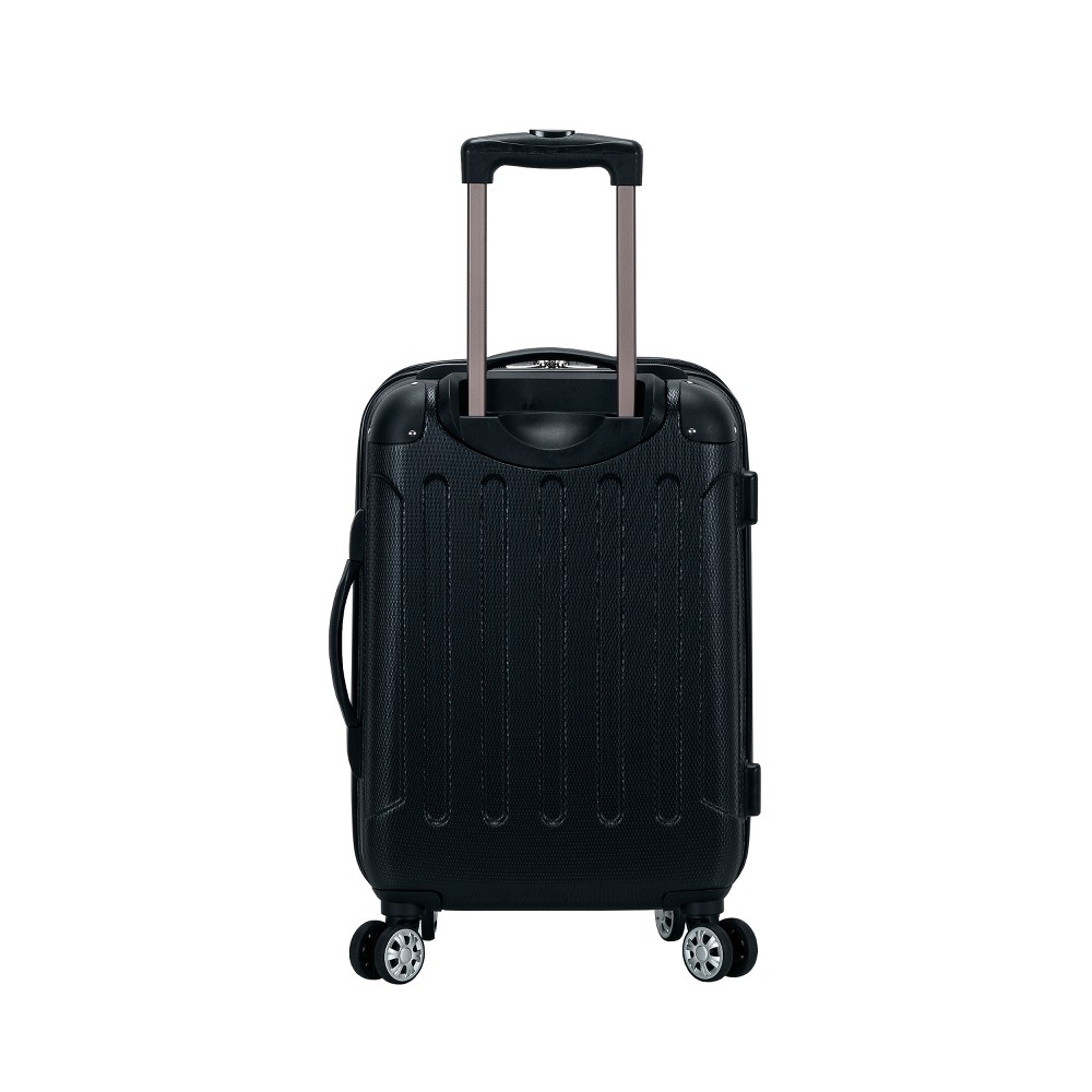 Photos - Luggage Rockland Sonic Expandable Hardside Carry On Spinner Suitcase - Black 