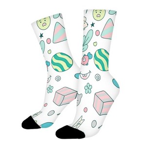 Cute Animal Women Printed Crew Socks Funny Funky Socks Soft Polyester Novelty Gifts for Artists Men - 1 of 1