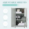 NicBex Modern Corner Bathroom Storage Cabinet with 3 Adjustable Shelves,Freestanding Storage Cabinet,Corner Bathroom Organizer,Matte Finish - 4 of 4