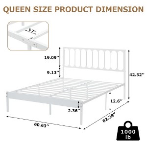 Metal Full Size Bed Frame with Drawers, Platform Bed Frame,Mattress Foundation with Headboard Footboard,Strong Metal Slats Support,Under Bed Storage - 1 of 4