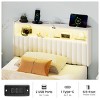 Greenstell Upholstered Headboard for Bed Frame,  with Charging Station & LED Light, Height Adjustable, Gray - 3 of 4