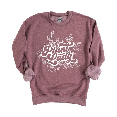 Simply Sage Market Women's Graphic Sweatshirt Plant Lady Cursive