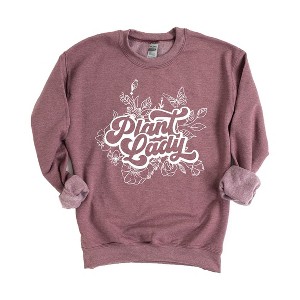 Simply Sage Market Women's Graphic Sweatshirt Plant Lady Cursive - 1 of 3