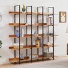 Whisen Vintage Industrial Style Bookcase with Metal Frame and MDF Board, Home Office Open Bookshelf - 3 of 4