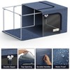 Sorbus 4 Pack Small Foldable Storage Box - Metal Frame, Oxford Fabric, Large Window & Handles - Organization for Bedroom, Linens & Clothes - 3 of 4