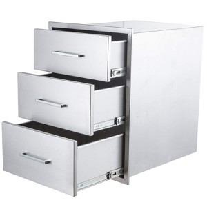 Outdoor Kitchen Drawers, Chest of Drawers, Stainless Steel BBQ Drawer, Built-in Drawer for Outdoor Kitchen BBQ Islands, Fully Assembled - 1 of 4