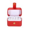 Unique Bargains 4 Slots PU Leather Velvet Cloth Travel Jewelry Holder - 3 of 4