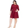 Plus Size Perfect Fit and Flare Pocket Dress - 24seven Comfort Apparel™ - 2 of 4