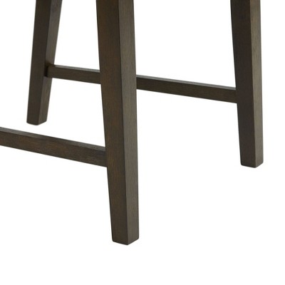 Simms 5-Piece Walnut Dining Set with Glass Top and Cream Upholstery