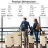 3/4 PCS ABS Lightweight Hard Shell Luggage Set with Spinner Wheels and TSA Lock - ModernLuxe - 3 of 4