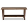 Pierce Mid-Century Modern Finished Coffee Table: Rubberwood Shelf, Lounge Style - Baxton Studio - 2 of 4