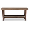 Pierce Mid-Century Modern Finished Coffee Table: Rubberwood Shelf, Lounge Style - Baxton Studio - image 2 of 4