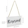 Darware Hanging Wooden Reserved Signs, 6pk; Rustic Style Wood Signs for Weddings and Special Events - 3 of 4
