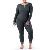 Fruit of the Loom Women's and Plus Thermal Long Underwear Henley Top and  Pant Set