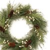 Mixed Pine and Tallow Berry Wreath 28"D - 2 of 2