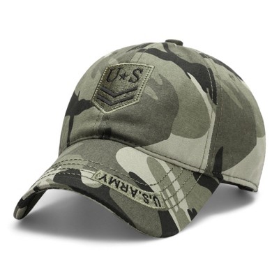 Alilang Distressed Flag Embroidered Baseball Cap with Contrast Stitching
