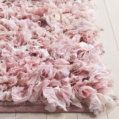 Rio Shag Light Pink Handmade Rectangular Area Rug