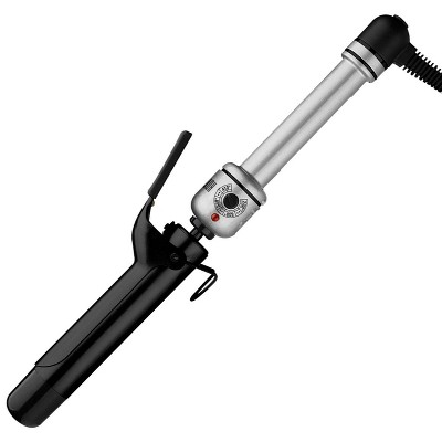 Hot Tools Pro Signature Ceramic Titanium Curling Iron - 1.25" - Black/Silver