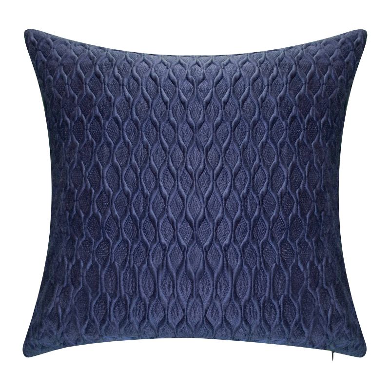 20"x20" Oversize Fishnet Ruched Velvet Square Throw Pillow - Edie@Home, 1 of 8
