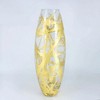 Slickblue Gold Gilded Glass Vase, Smooth Oval Shape, Coffee Table Decor, Bullet Style, Clear Gold, Color & Size Options - 3 of 4