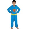 DC Comics Big Boys' Superhero Character Hooded Union Suit Footless Pajamas Costume - 2 of 3