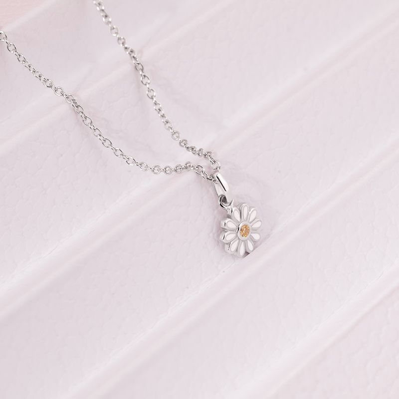 Girls' The Perfect Daisy Sterling Silver Necklace - In Season Jewelry, 4 of 6