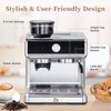 Espresso Machine with Integrated Grinder and Auto Milk Frother, 20 Bar Espresso Maker with Seconds Heat Up, Steam Wand, Removable Water Tank - 2 of 4