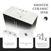 Mshliw 36 Inch Bathroom Vanity with Sink, Freestanding Cabinet with Doors and Drawers, MDF Frame and Ceramic Top - 2 of 4