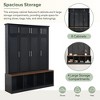 Sapphtopaz Hall Tree with Bench&Shoe Storage Multi-functional Coat Rack with Hooks&Open Storage of Shoes Bench for Entryway,Hallway - 4 of 4