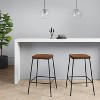 Set of 2 Rhodes Metal/Wood Counter Height Barstool Black - Project 62™ - image 2 of 4