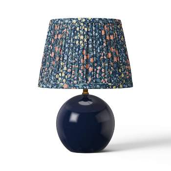 Rifle Paper Co. x Target Round Base Table Lamp - Pleated Mayfair Shade
